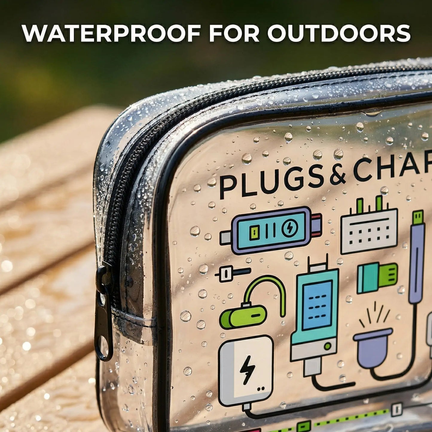 Clear Waterproof Travel Electronics Organizer Pouch