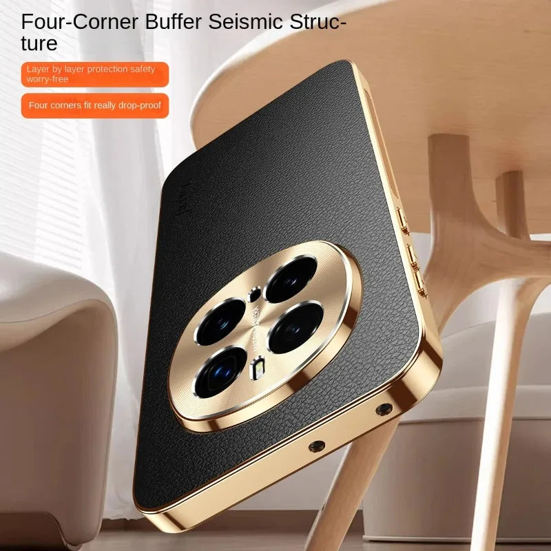 Mobile Phone Case – Leather Plating Shockproof Cover For Honor Magic