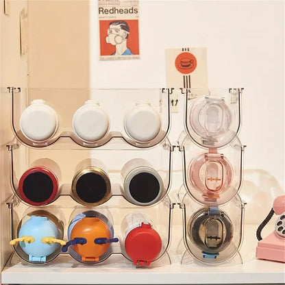 Stackable Transparent Bottle & Mug Storage Rack