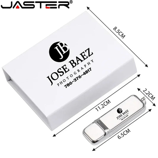 JASTER USB 3.0 Leather Memory Stick with Free Custom Logo & Presentation Box