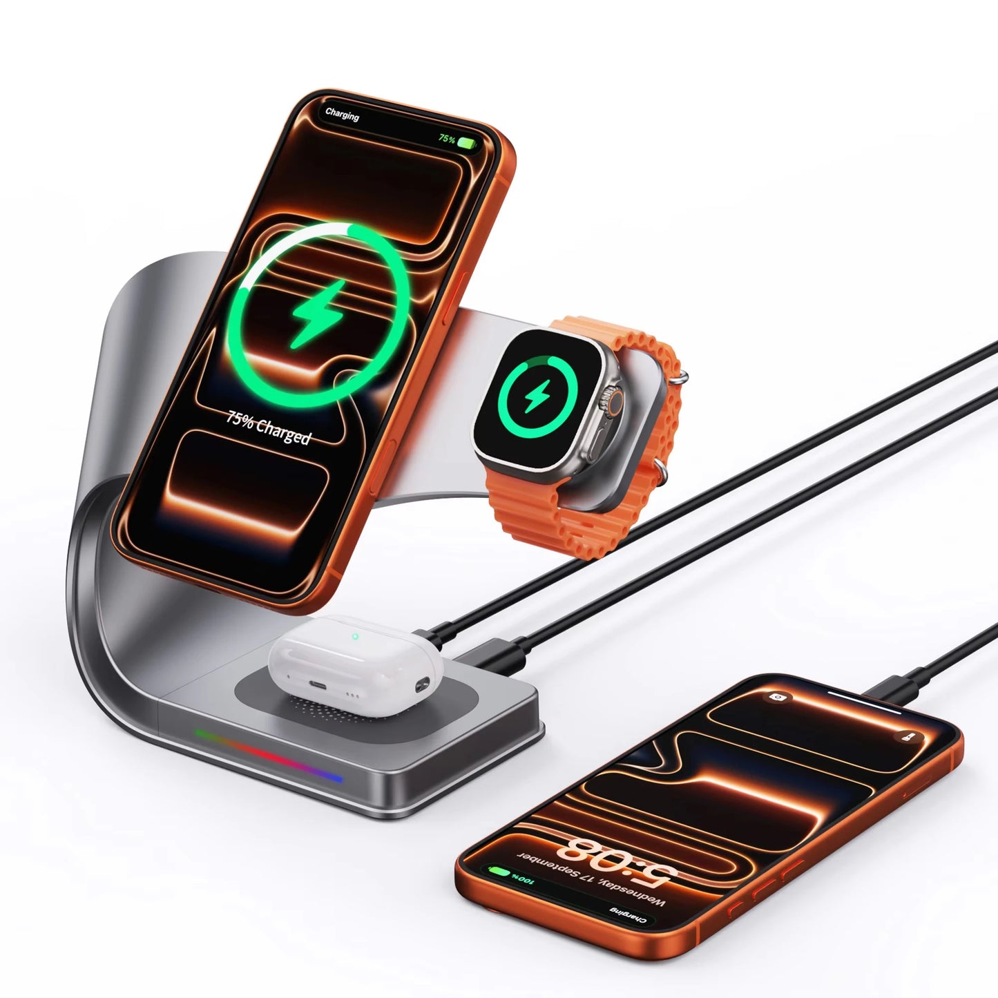 4-in-1 Magnetic Wireless Charging Stand for Apple Devices