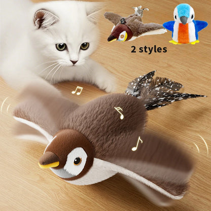 Interactive Rechargeable Chirping Bird Cat Toy