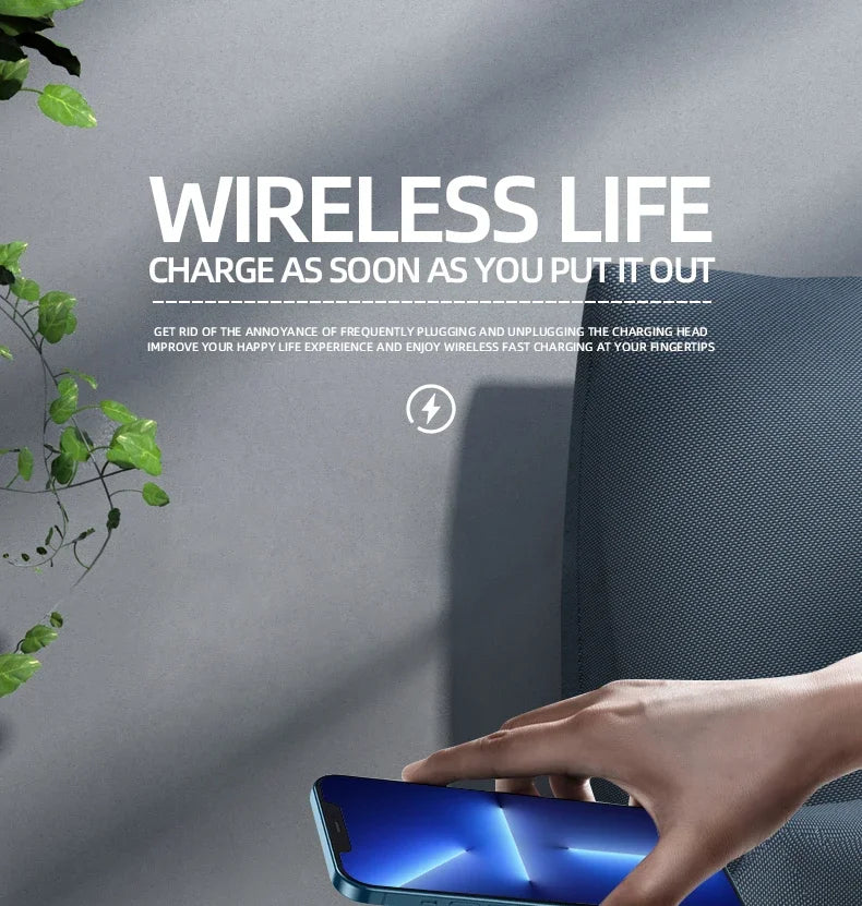 Wireless Charging Alarm Clock Station