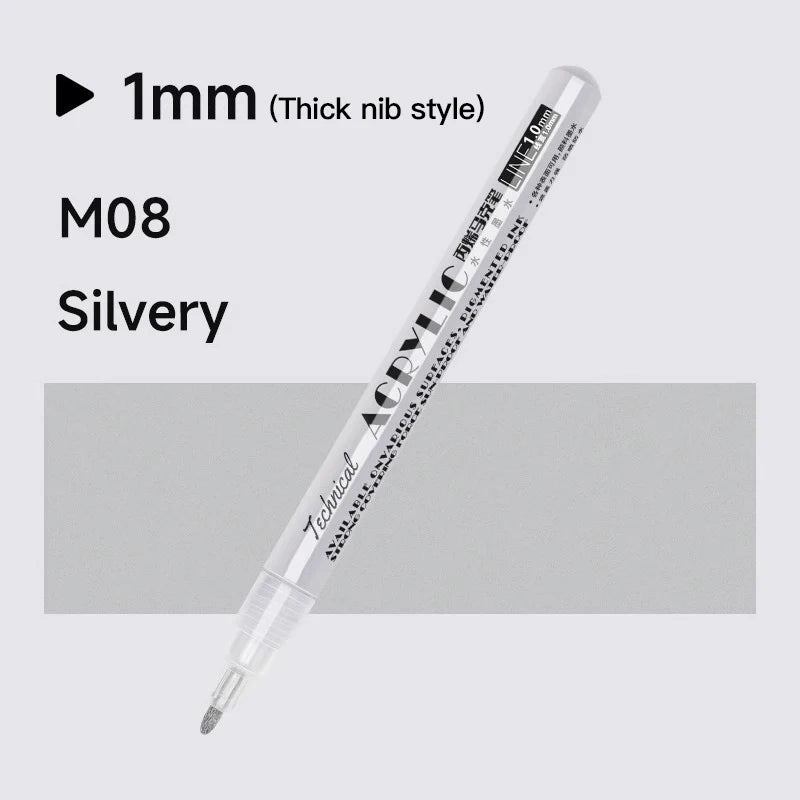 Metallic Acrylic Paint Marker Pens Set