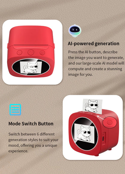 AI Smart Thermal Photo Printer