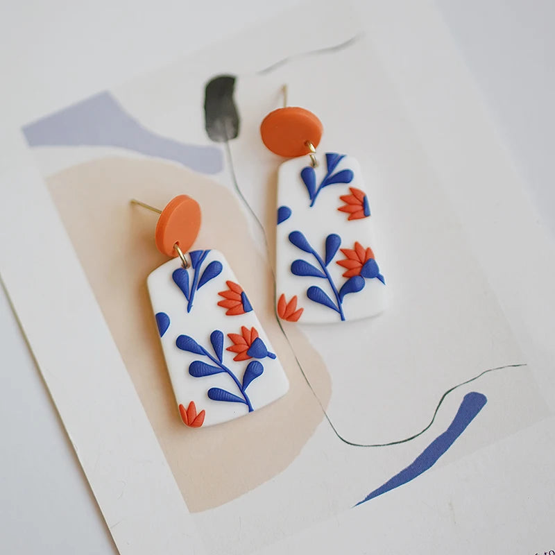 Classic Bohemiam Drop Bright Color Earrings