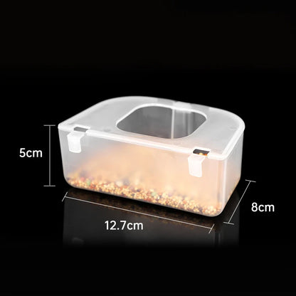 Transparent Spill-Proof Bird Feeder & Water Dispenser