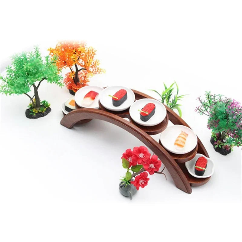Wooden Sushi Bridge Serving Plate