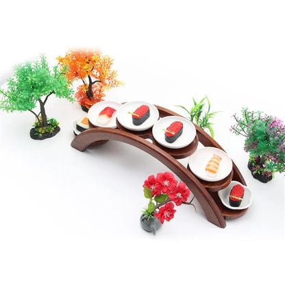 Wooden Sushi Bridge Serving Plate