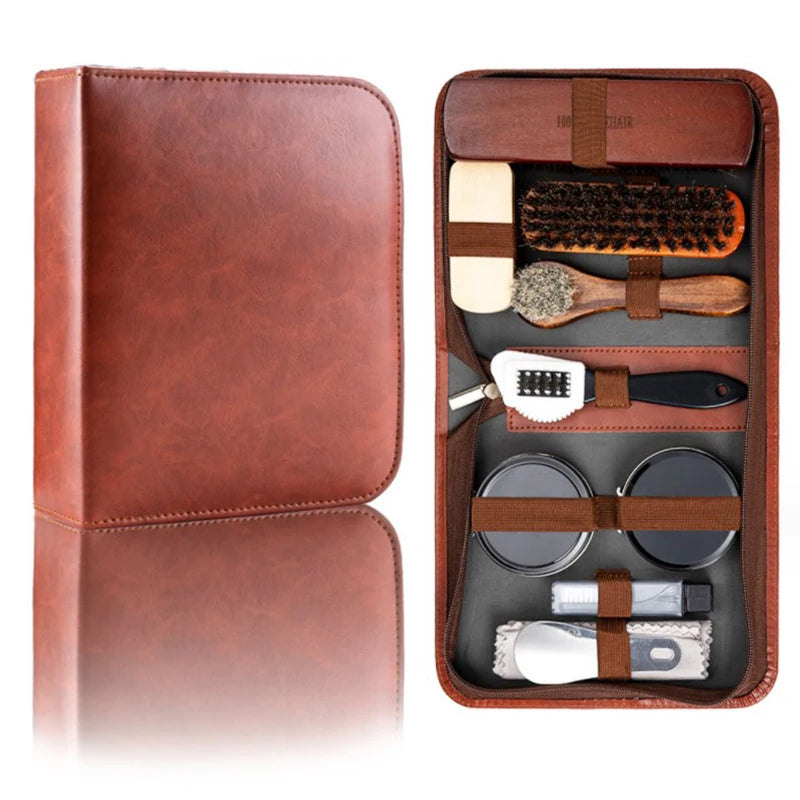 Horsehair Shoe Care Cleaning & Polishing Kit