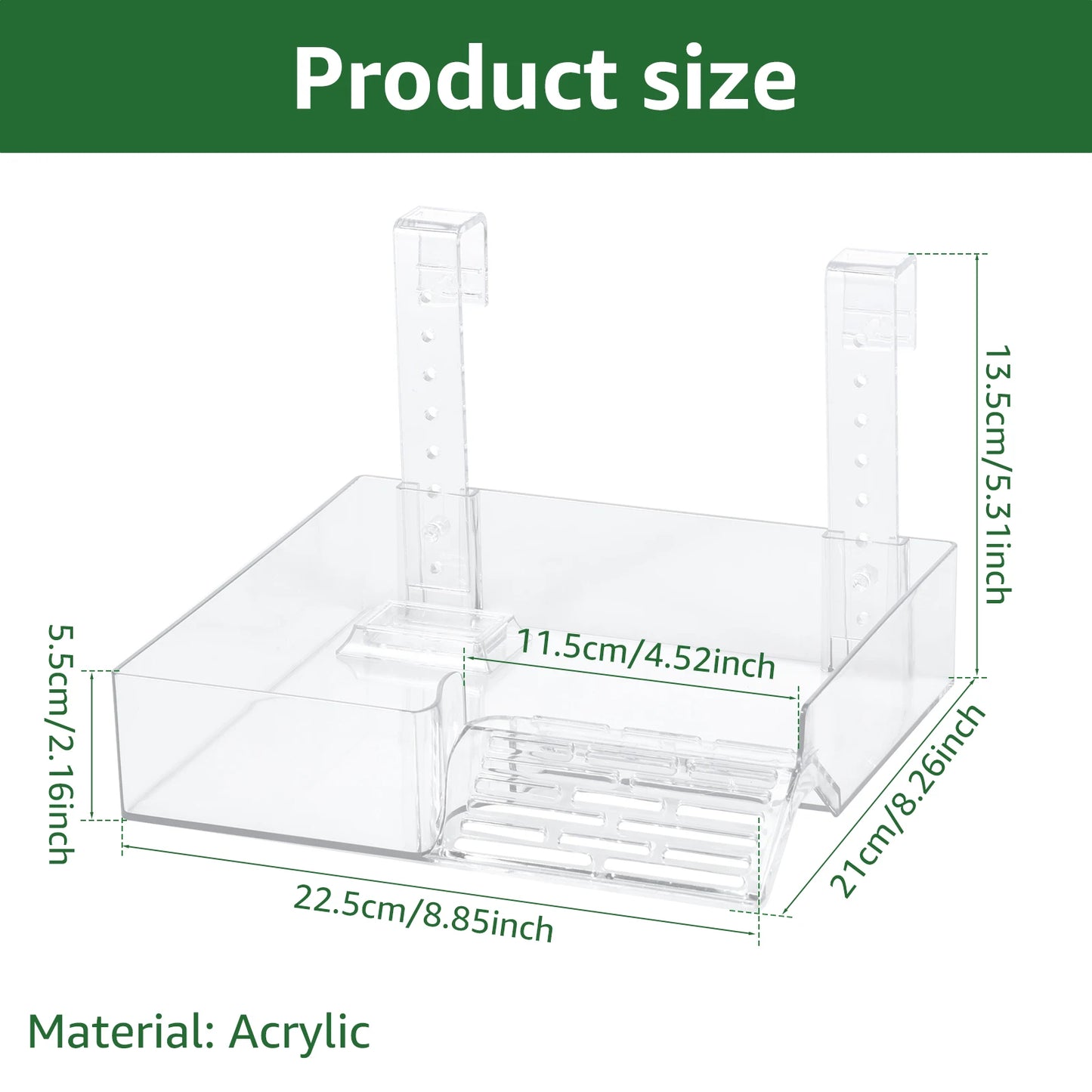 Adjustable Acrylic Turtle Basking Platform