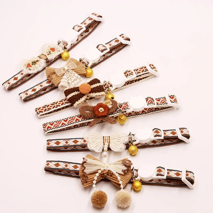 Breakaway Bowknot Cat Collar with Bell