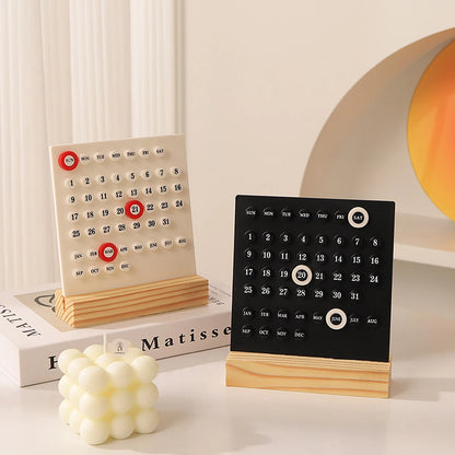 Wooden Perpetual Calendar – Adjustable Montessori Desk Calendar