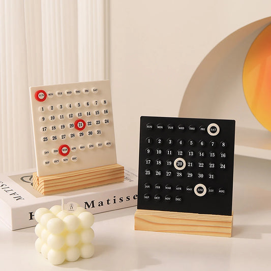 Wooden Perpetual Calendar – Adjustable Montessori Desk Calendar