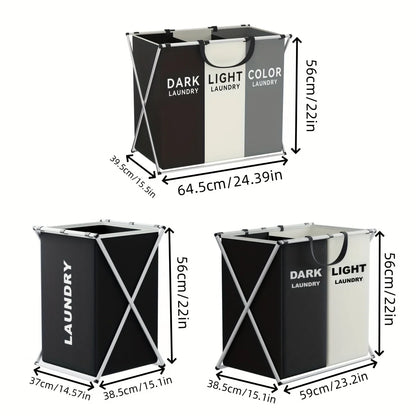 3 Section Foldable Laundry Hamper