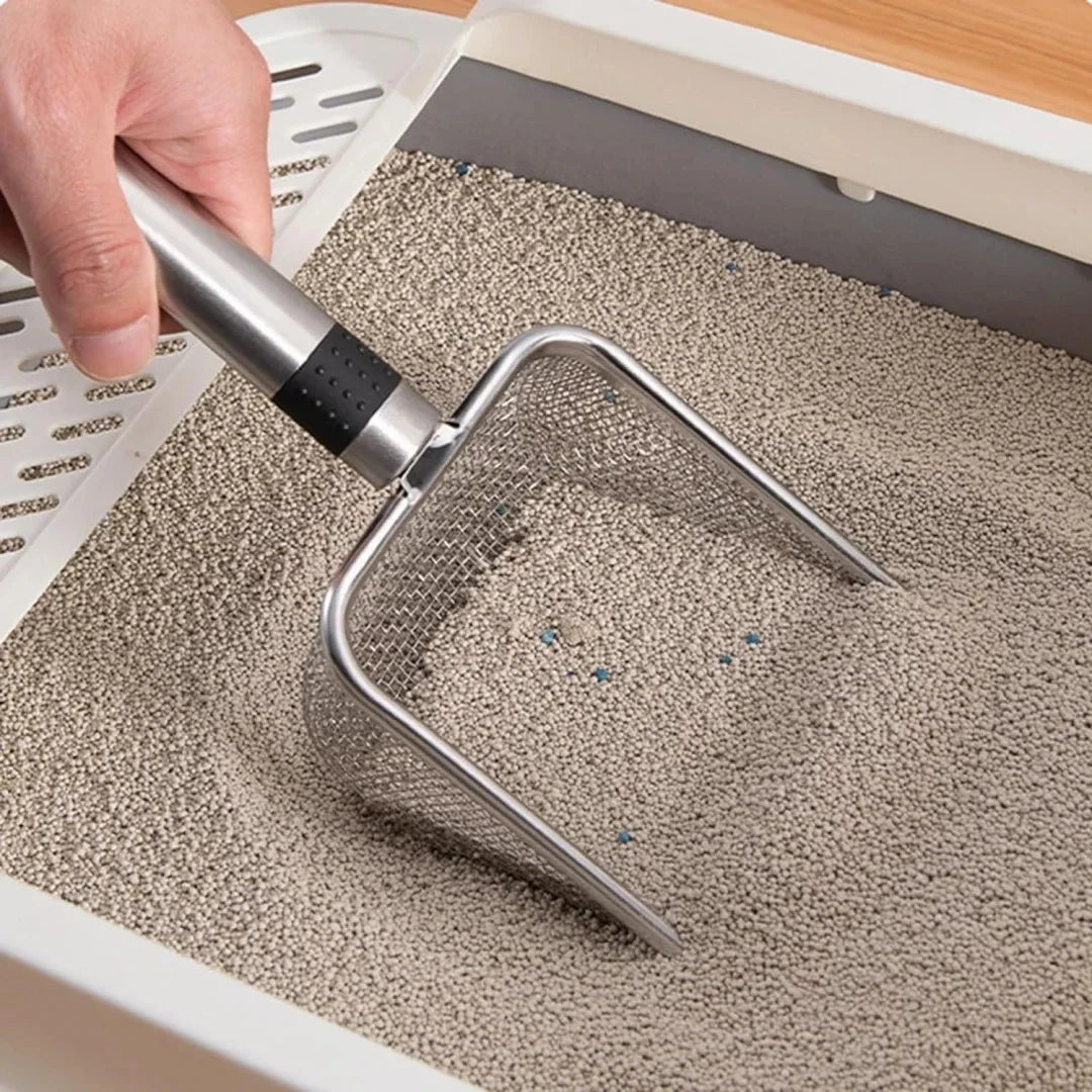 Stainless Steel Cat Litter Scoop with Ergonomic Handle
