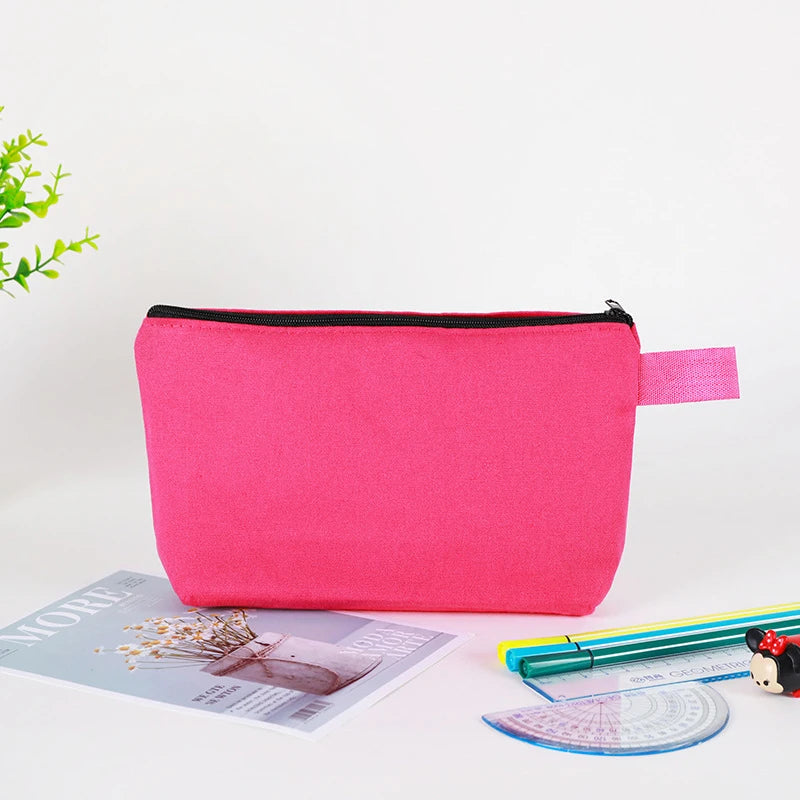 Canvas Pencil Case with Zipper