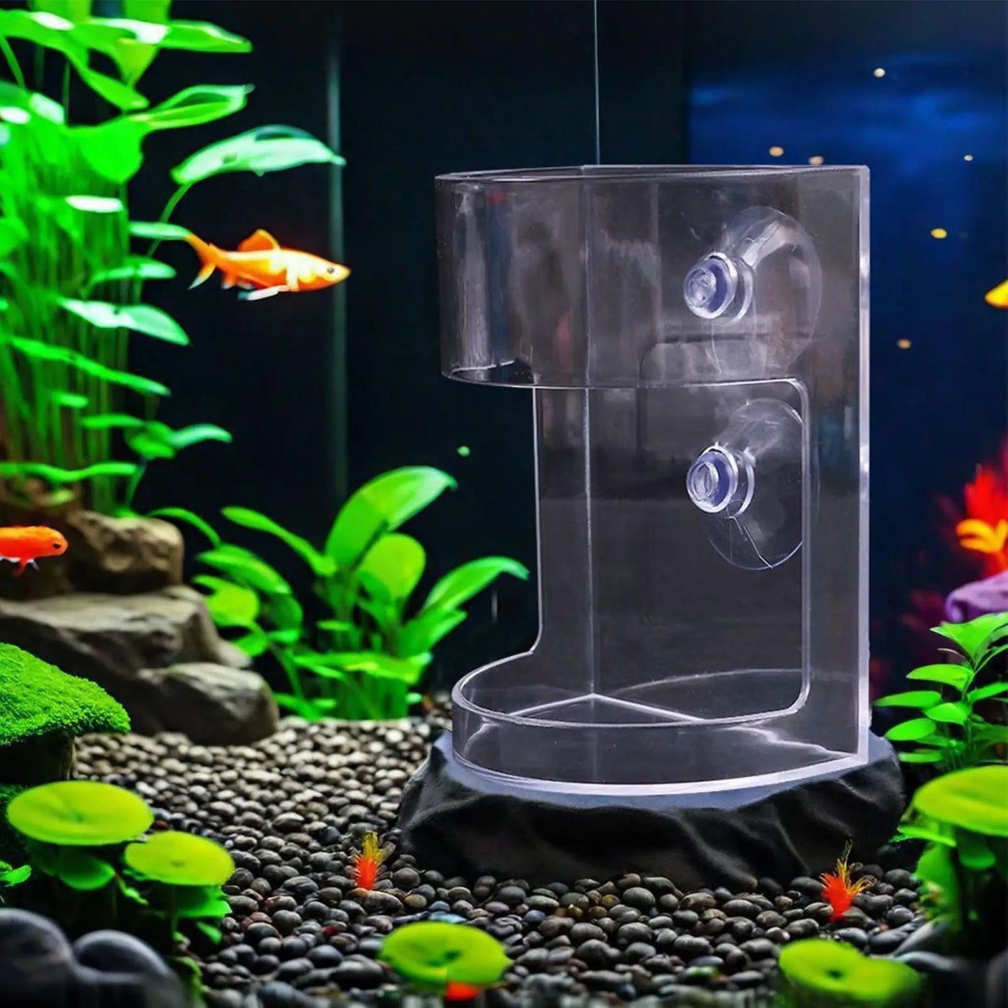 Transparent Aquarium Feeding Ring & Food Dish