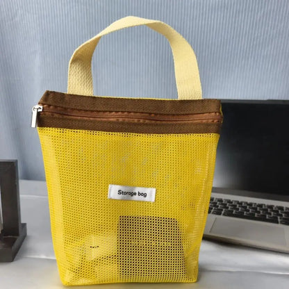 Vibrant Mesh Beach Tote Bag