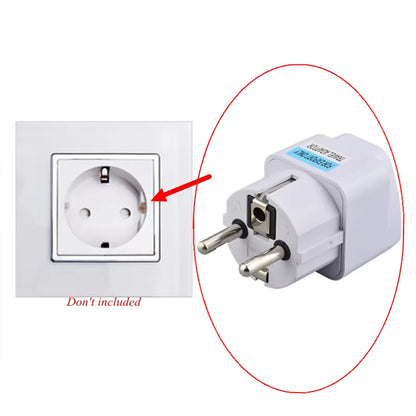 Universal US UK AU To EU Plug Socket