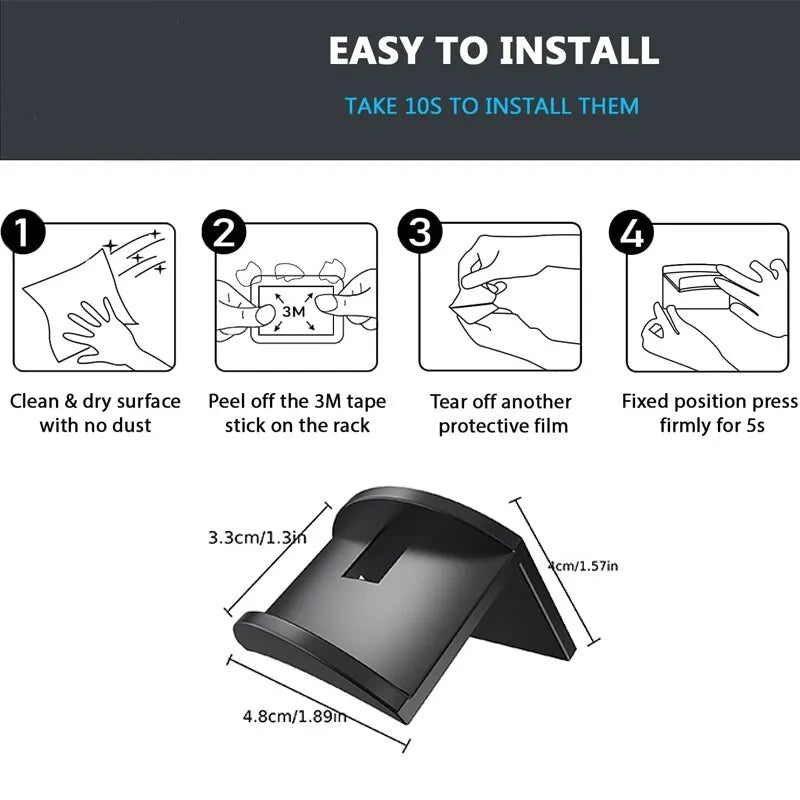 Minimalist Self-Adhesive Hat Hooks