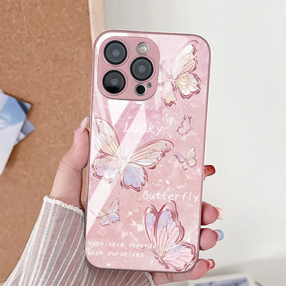 Mobile Phone Case – Butterfly Leopard Print Phone Case For iPhone