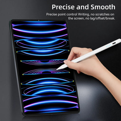 Rechargeable iPad Stylus with Palm Rejection & Magnetic Attachment