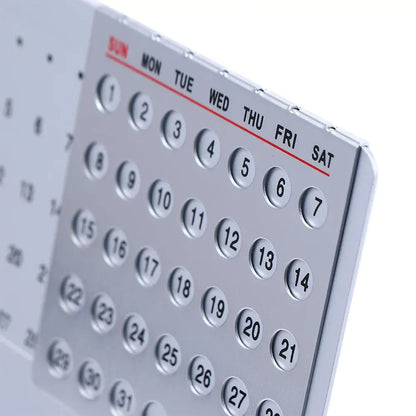 Aluminium Perpetual Desk Calendar