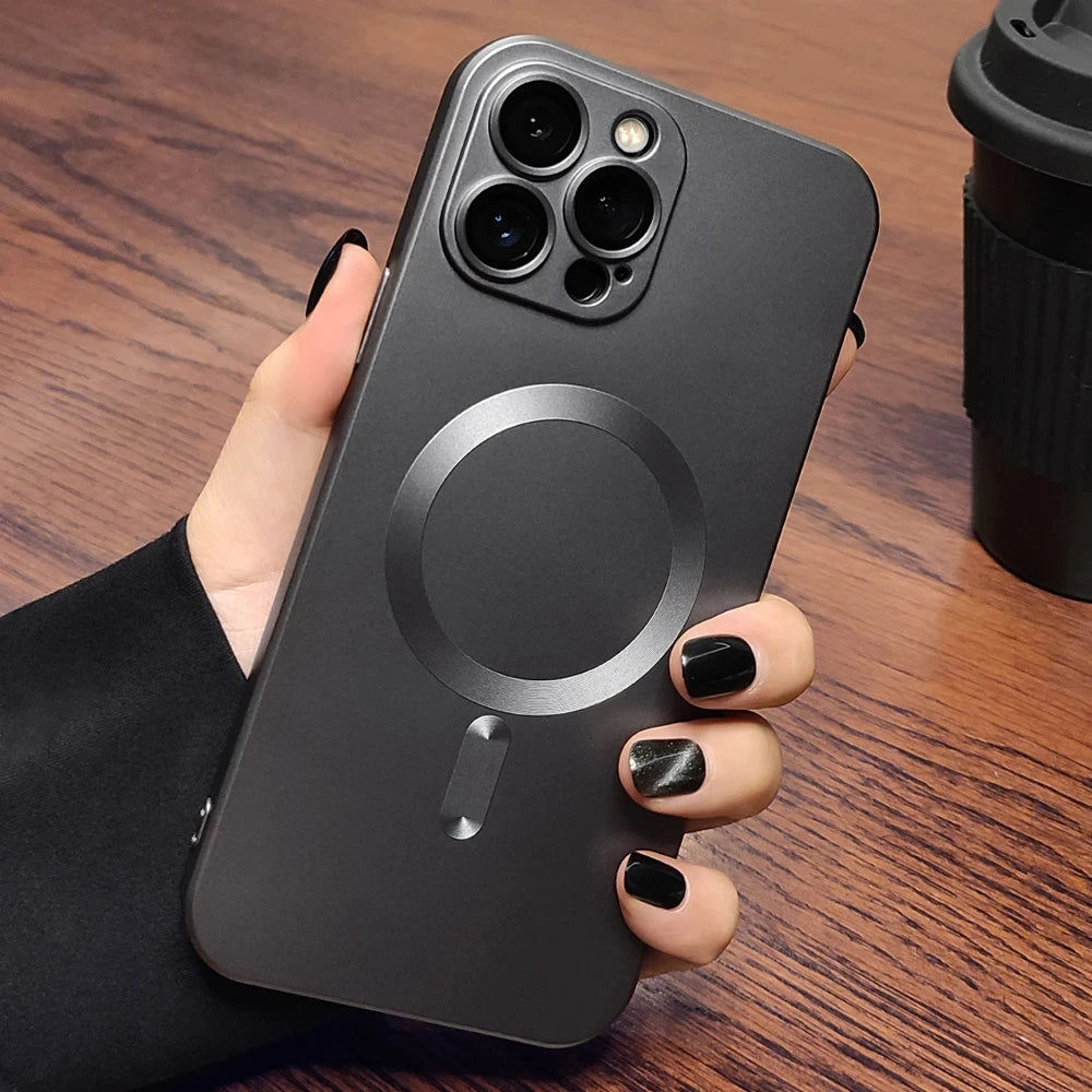 Luxury Matte Magnetic Phone Case For iPhone