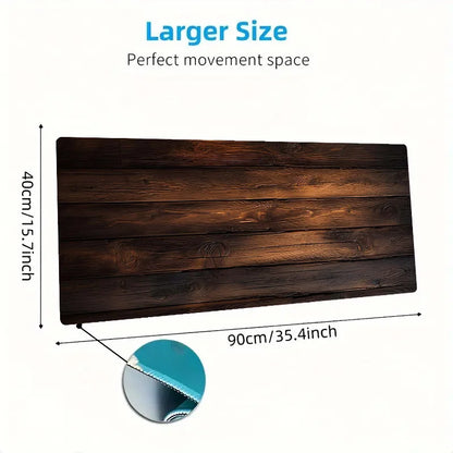 Rustic Wooden Style Mouse Pad Desk Mat