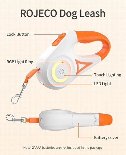 LED Retractable Dog Leash