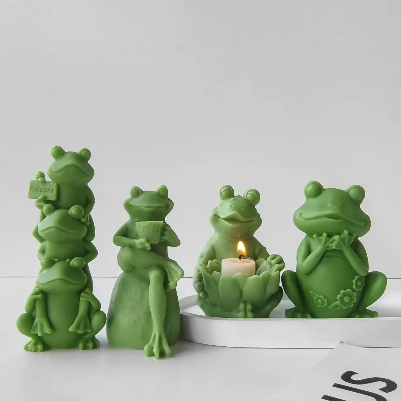 Frog Candle Silicone Mold DIY Gypsum Aromatherapy Candlestick