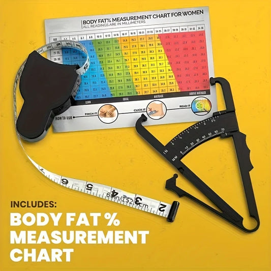 Body Fat Caliper & Measuring Tape Set