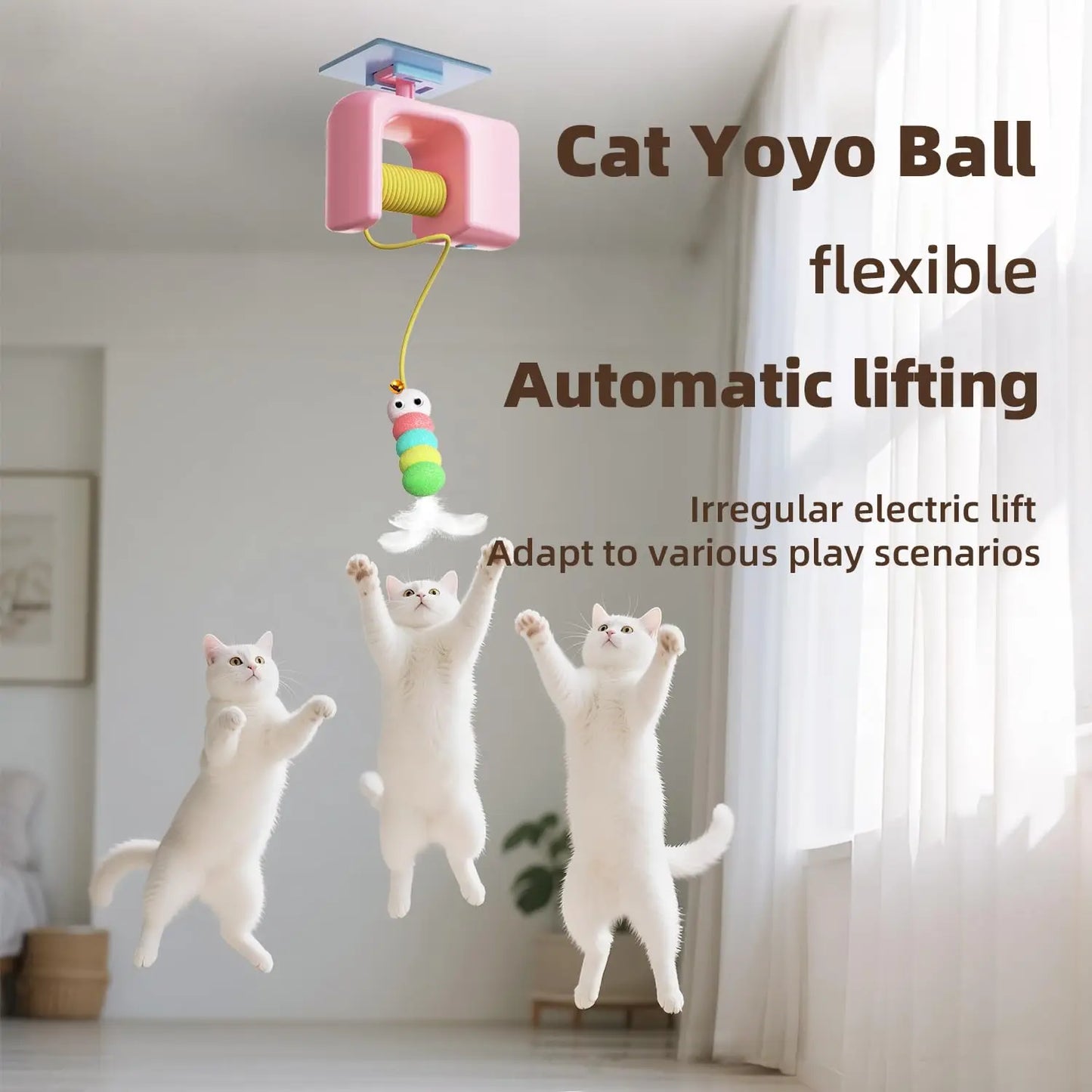 Caterpillar & Flying Bird Interactive Cat Toy
