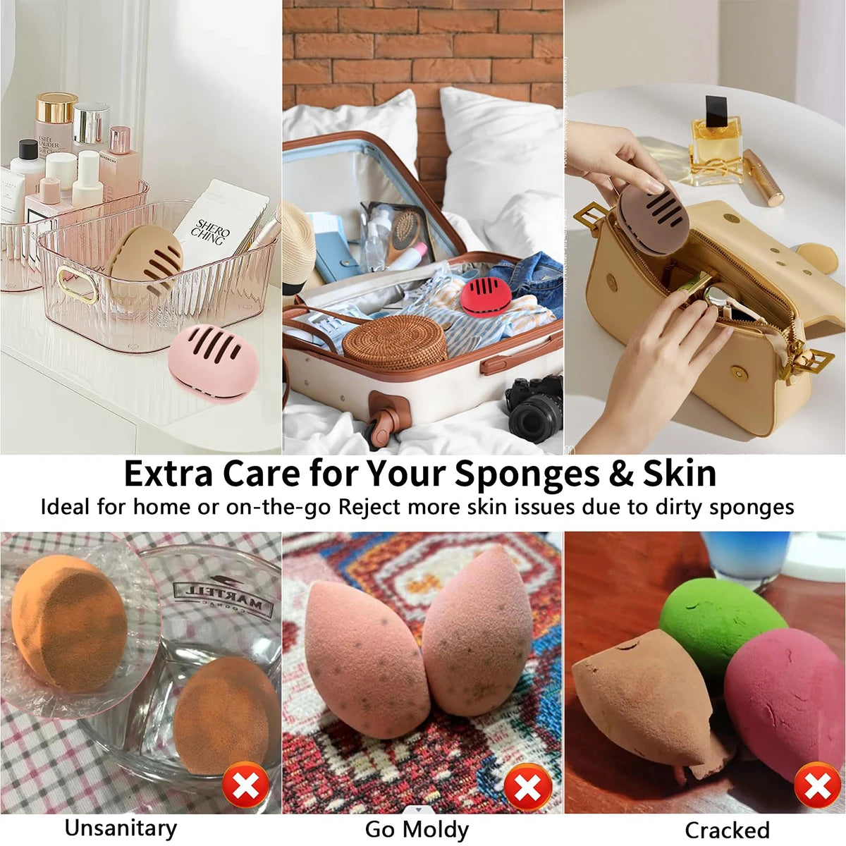 Silicone Makeup Sponge Storage Case