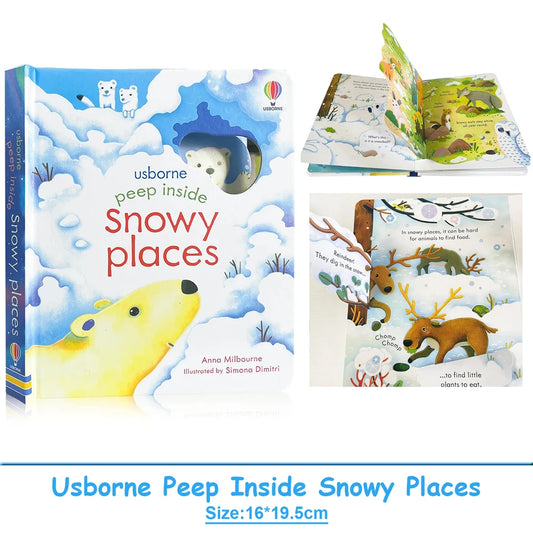 Usborne Peep Inside Snowy Places Children’s Picture Book