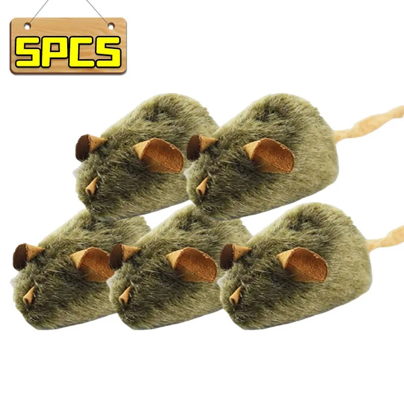 Plush Squeaky Mouse Cat Toy