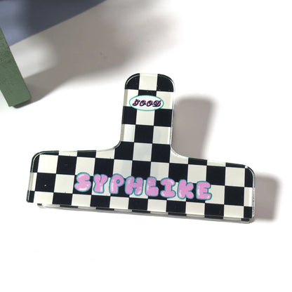 Retro Acrylic Binder Clip for Documents, Photos & Memos