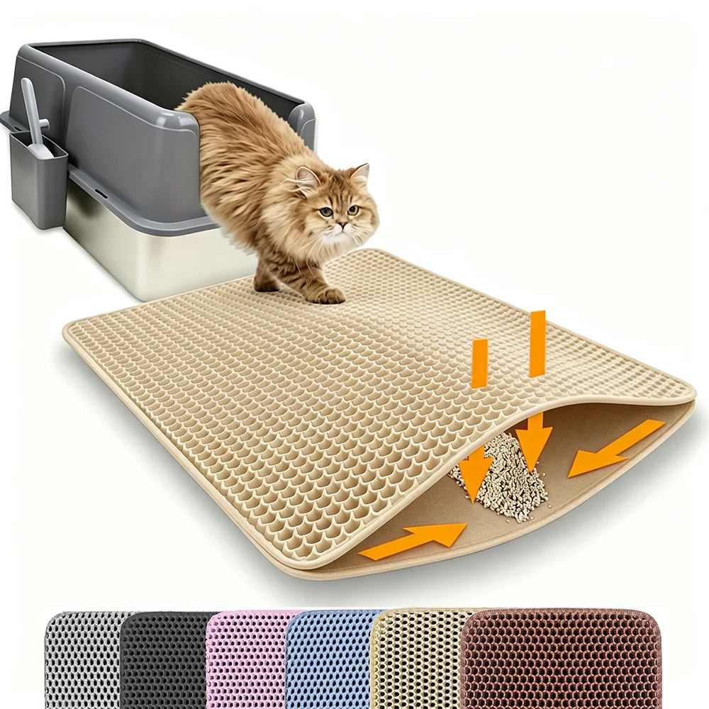 Double-Layer Waterproof Cat Litter Mat