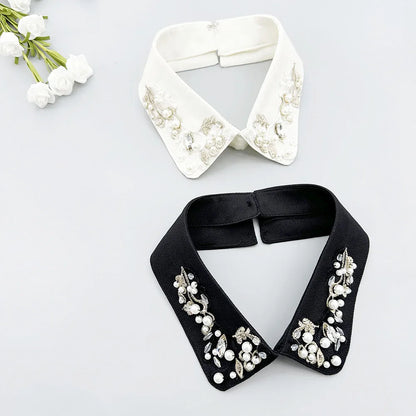 Women’s Detachable Pearl Embroidered Collar