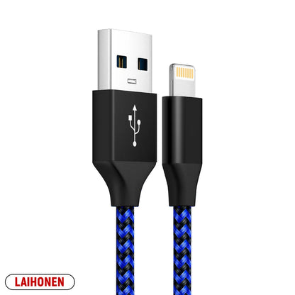 LAIHONEN USB-A to Lightning Braided Charging Cable