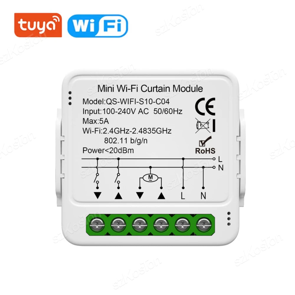 Tuya Smart WiFi & ZigBee Curtain Switch Module