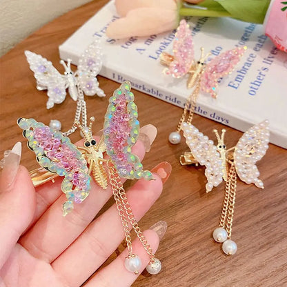 Butterfly Tassel Hair Clip