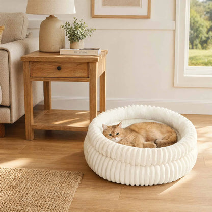 Plush Round Pet Nest Bed
