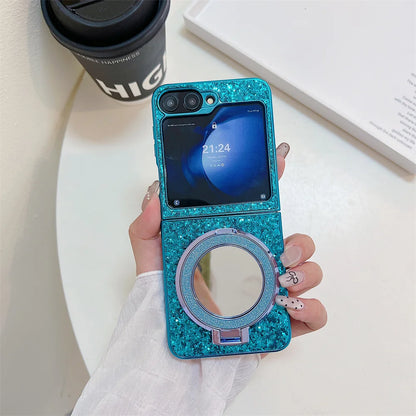 Make up Mirror Jewelled Case For Samsung Z Flip 5