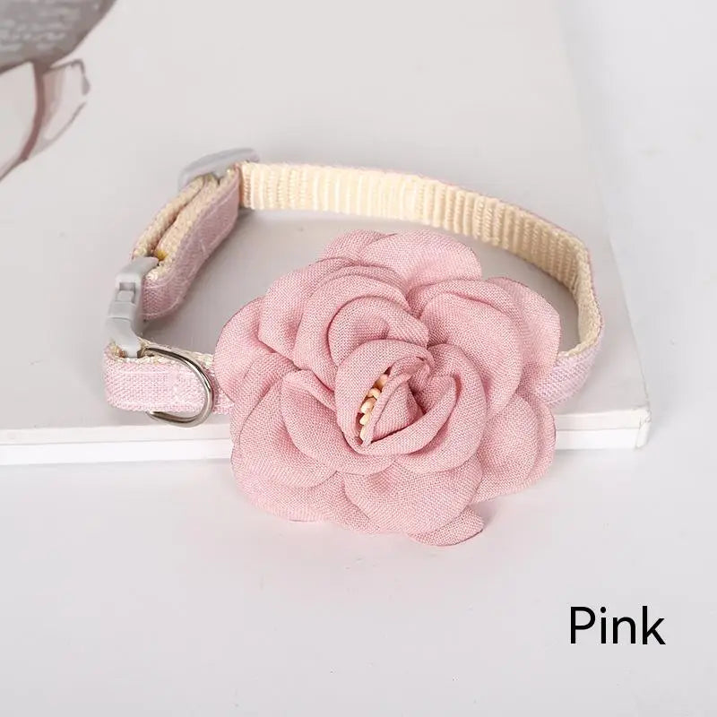 Cute Camellia Flower Cat Collar