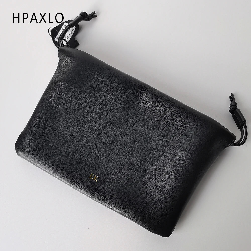 Genuine Leather Cloud Shoulder Bag