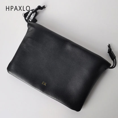 Genuine Leather Cloud Shoulder Bag