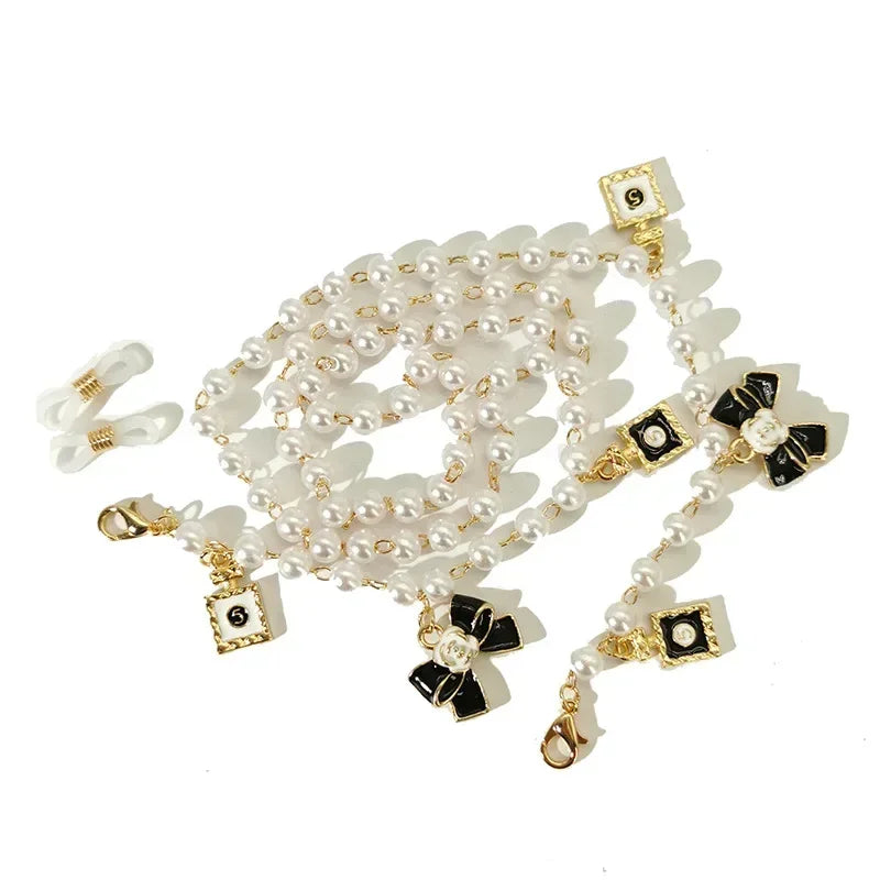 Pearl Bow Glasses Chain