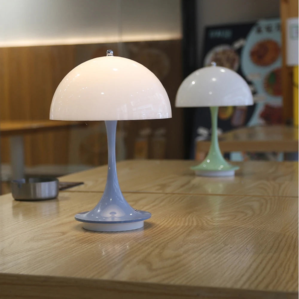 LED Mushroom Rechargeable Desk Lamp